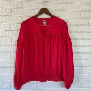 Haute Hippie pink silk blouse size small
